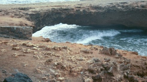 Photo of bridge carved by the Caribbean sea